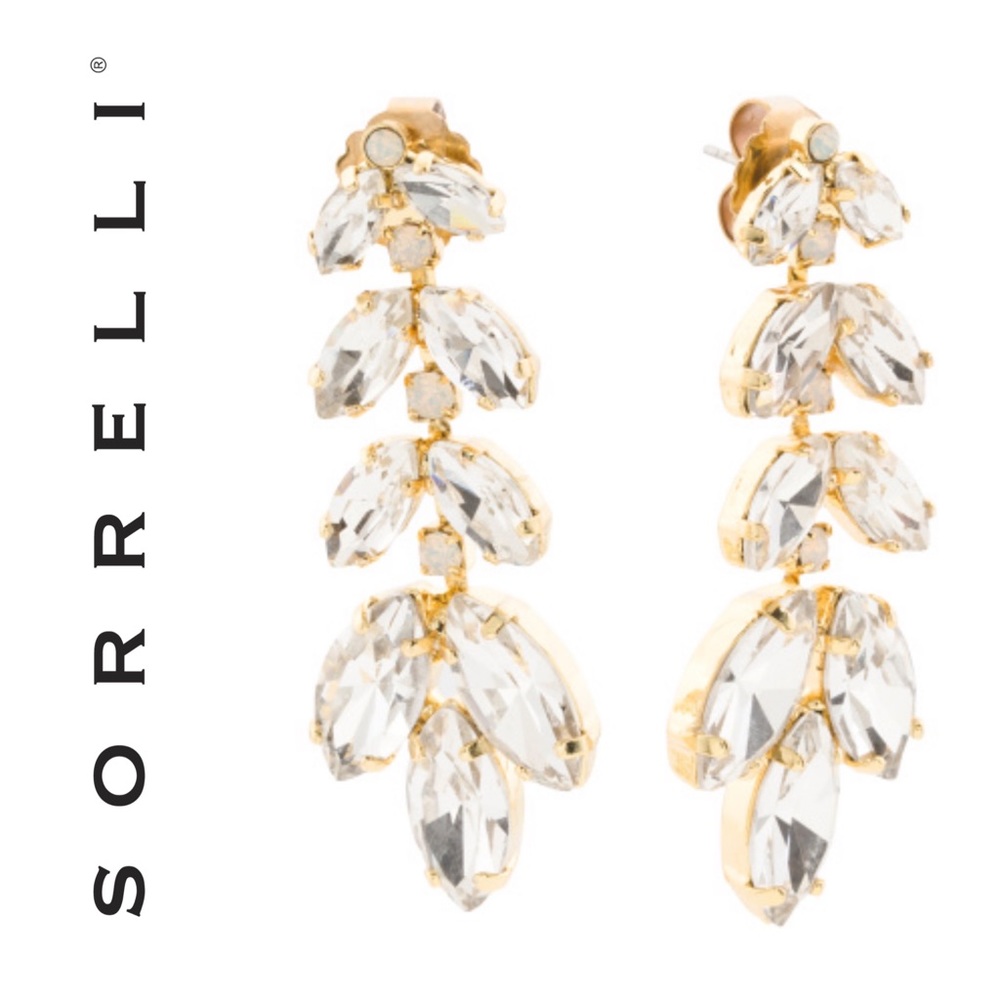 Sorrelli Repeating Navette Dangle Crystal Earrings NWT